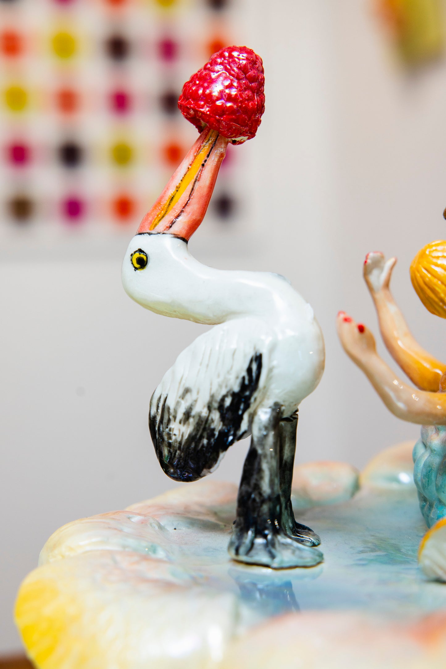 13. Pelican With Raspberry