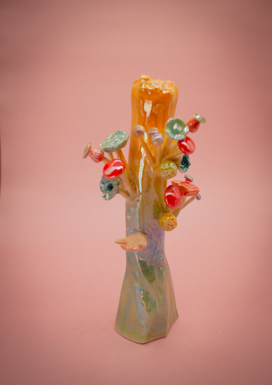 Leek Hand Hook With Mushrroms (wall hanging piece)